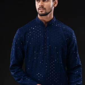 Kurta Pyajama Set Party wear Dress Navi Blue Color