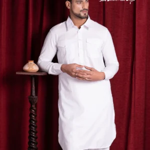 Kurta Pyjama Set Function Dress White Khan Suit